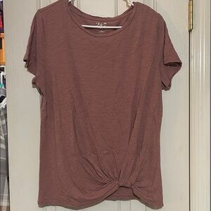 Women's Mauve Pink Knot Front Top